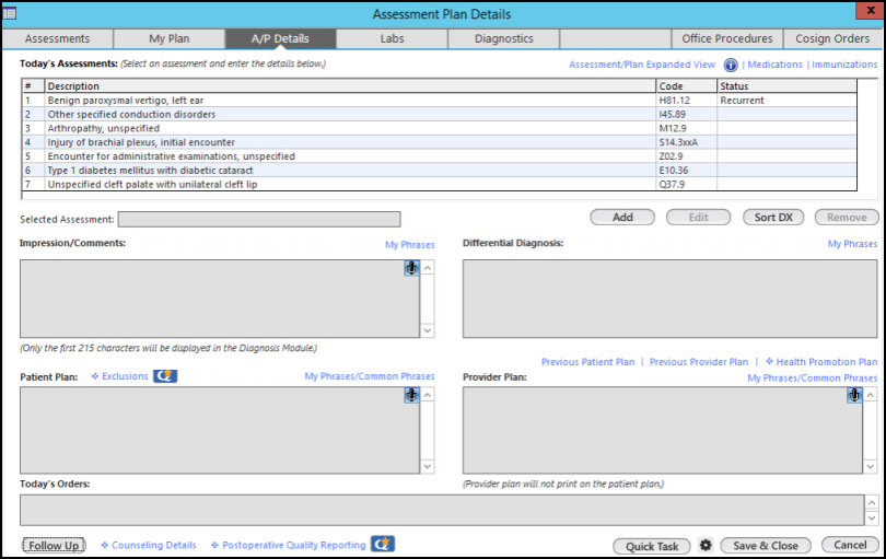 Assessment Plan Details
