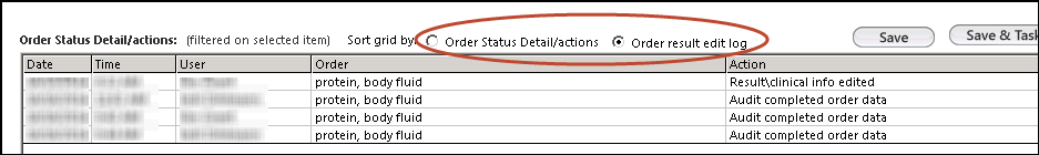 Order status detail/actions