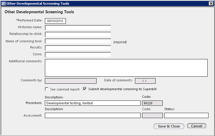 Other Developmental Screening Tools