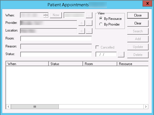 Patient Appointments template