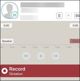 View to record a dictation