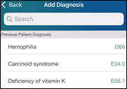 Add diagnosis for a patient encounter