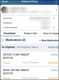 Medication section