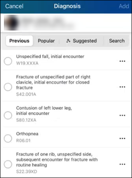 Diagnosis Options