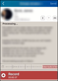 Streaming text box displaying the processing status