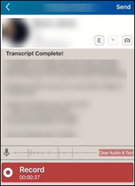 Streaming text box displaying Transcription Complete status