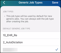 Generic Job Types view