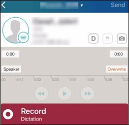 Record dictation without tags