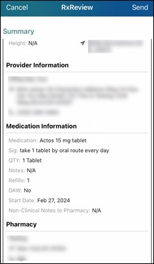 RxReview view