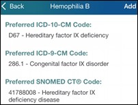 Diagnosis code details
