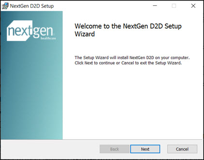 D2D setup window