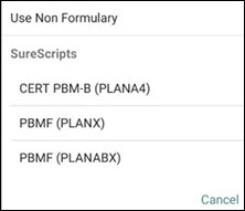Formulary search list