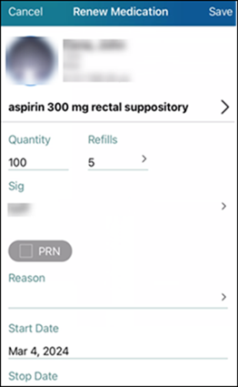renew medication view