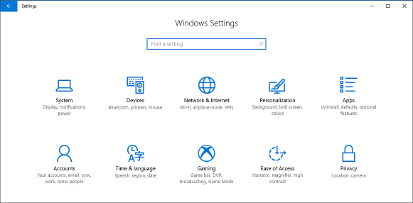 Windows Settings