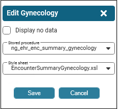 Edit window opens for the respective speciality