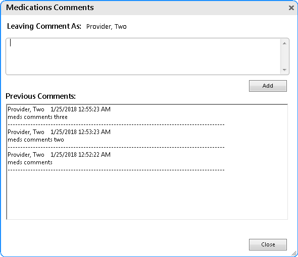 <Section> Comments Window