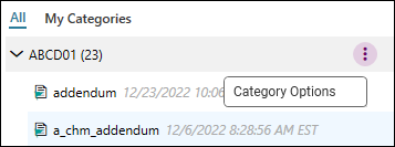 Category Options tooltip