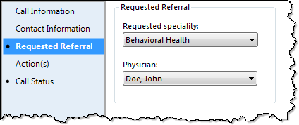 Requested Referral