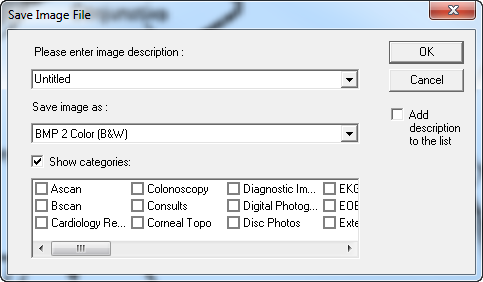 Save Image File Window