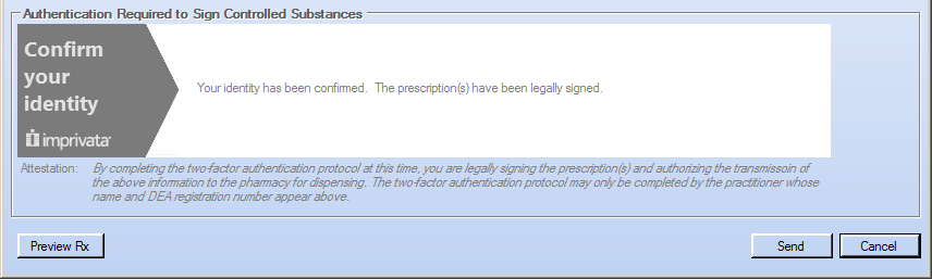 Authentication Required to Sign Controlled Substances