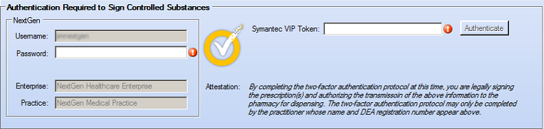Authentication Required to Sign Controlled Substances