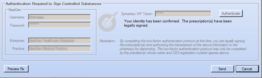 Authentication Required to Sign Controlled Substances