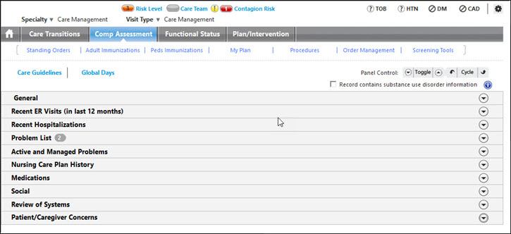 Comp Assessment Tab