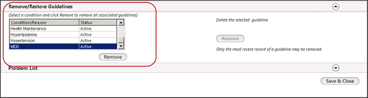 Remove/Restore Guidelines