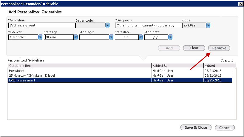 Personalized Reminder/Orderable