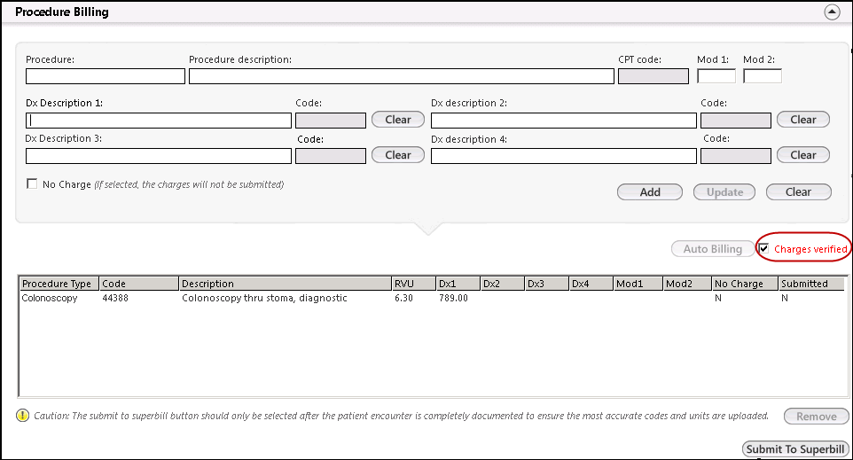 Procedure Billing