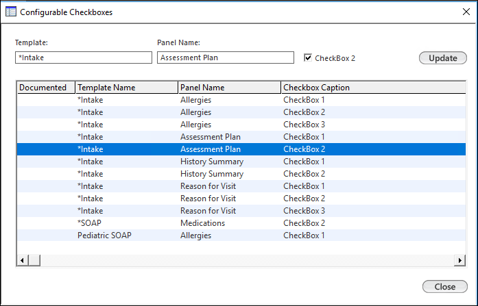 Configurable Checkboxes
