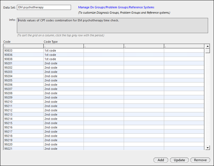 EM psychotherapy data set