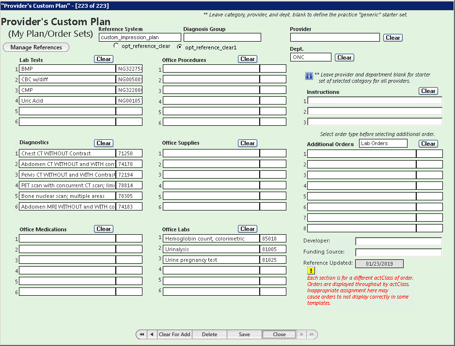 Provider Custom Plan