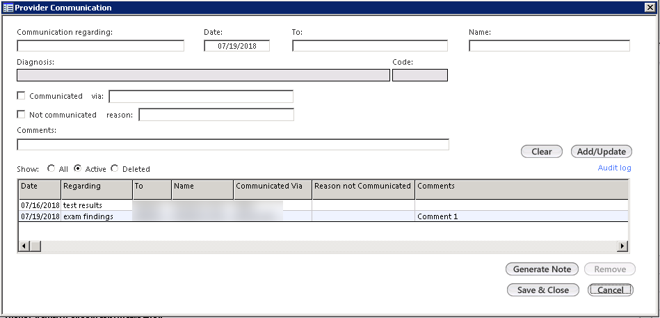 Provider Communication