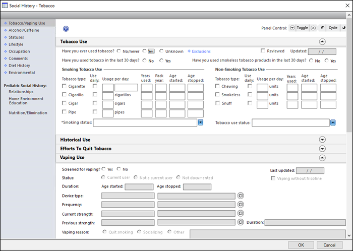 Social History – Tobacco
