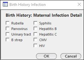 Birth History Infection