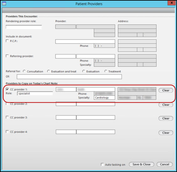 Patient Providers template