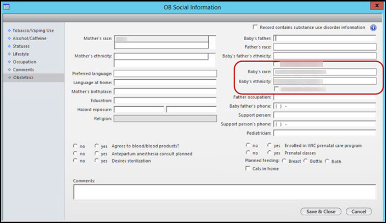 OB Social Information template