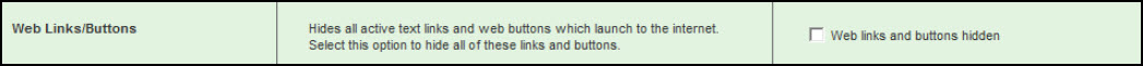 Web Links/Buttons section