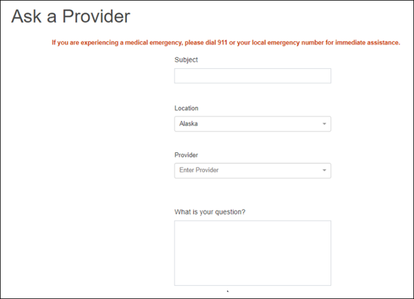 Ask a provider_Patient View