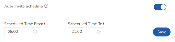 Auto Invite Schedule section
