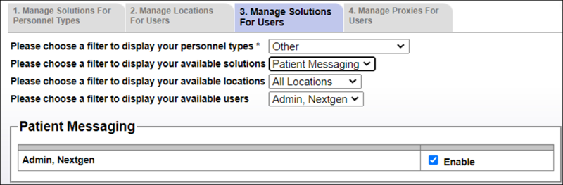 Manage Solutions For Users_Patient Messaging
