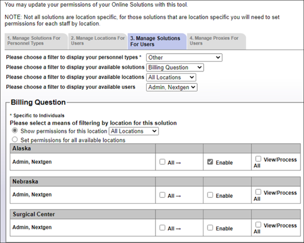Admin NextGen_One Location Enabled