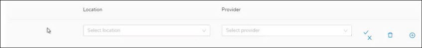 A new row added to the Appointment Request tab to select a location and provider