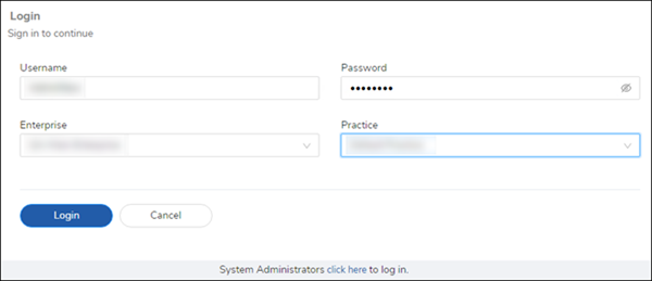 PxP Portal Integration Tool logon page