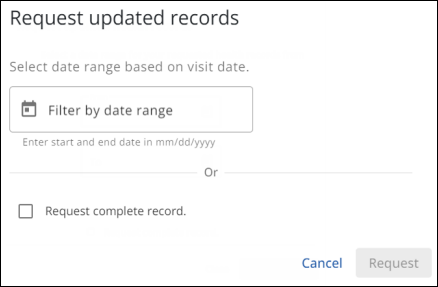 Request updated records page