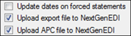 Option to upload APC statement file to NextGen EDI