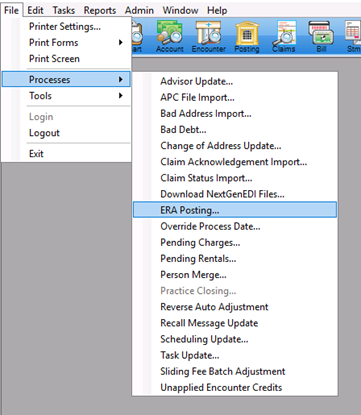 Image showing the menu process described above.