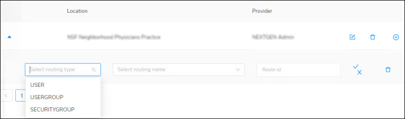 A new row added to the Appointment Request tab to add a routing rule