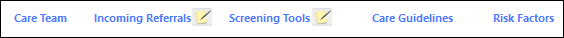 template header links